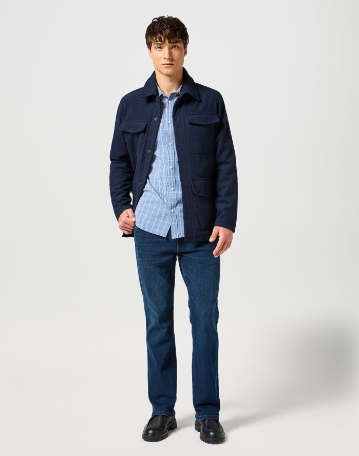 WRANGLER MĘSKIE SPODNIE JEANSOWE HORIZON DZWONY ONYX WASH 112356834 W110008838