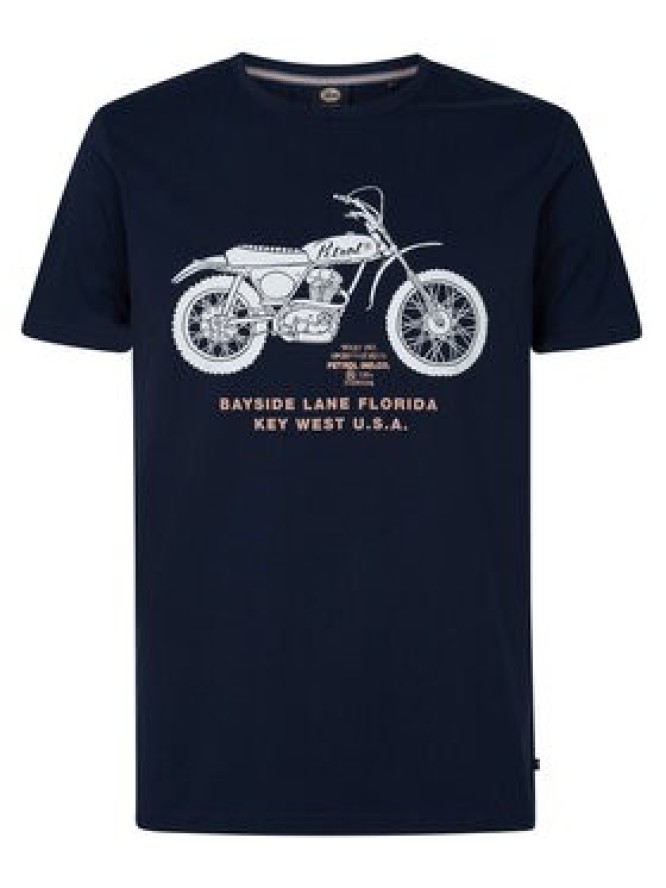 Petrol Industries T-Shirt M-1050-TSR707 Granatowy Regular Fit