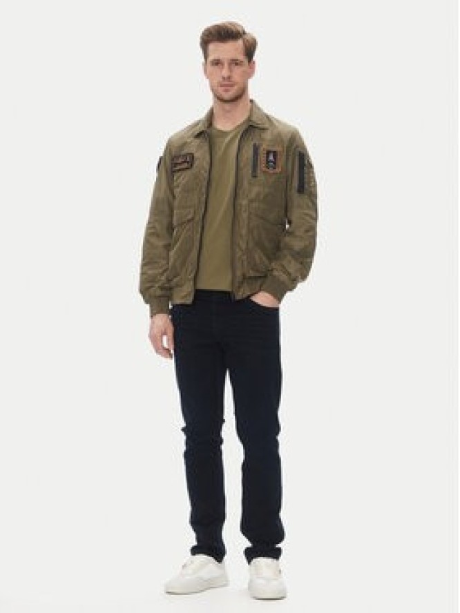 Aeronautica Militare Kurtka przejściowa 251AB2071CT3081 Khaki Regular Fit