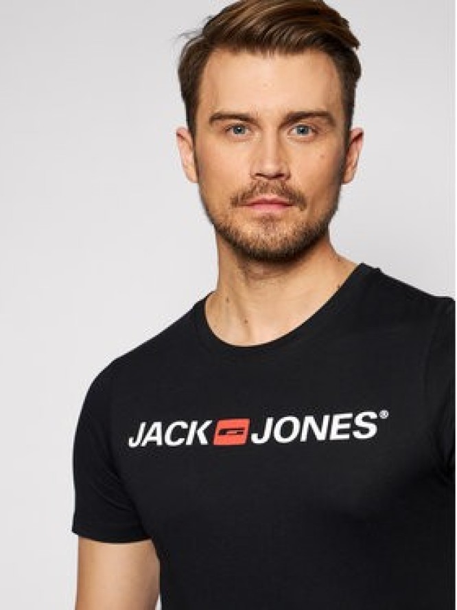 Jack & Jones T-Shirt Jjecorp Logo 12137126 Czarny Slim Fit