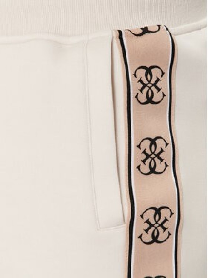 Guess Szorty materiałowe Mickey Z4RD04 KB3P2 Écru Regular Fit