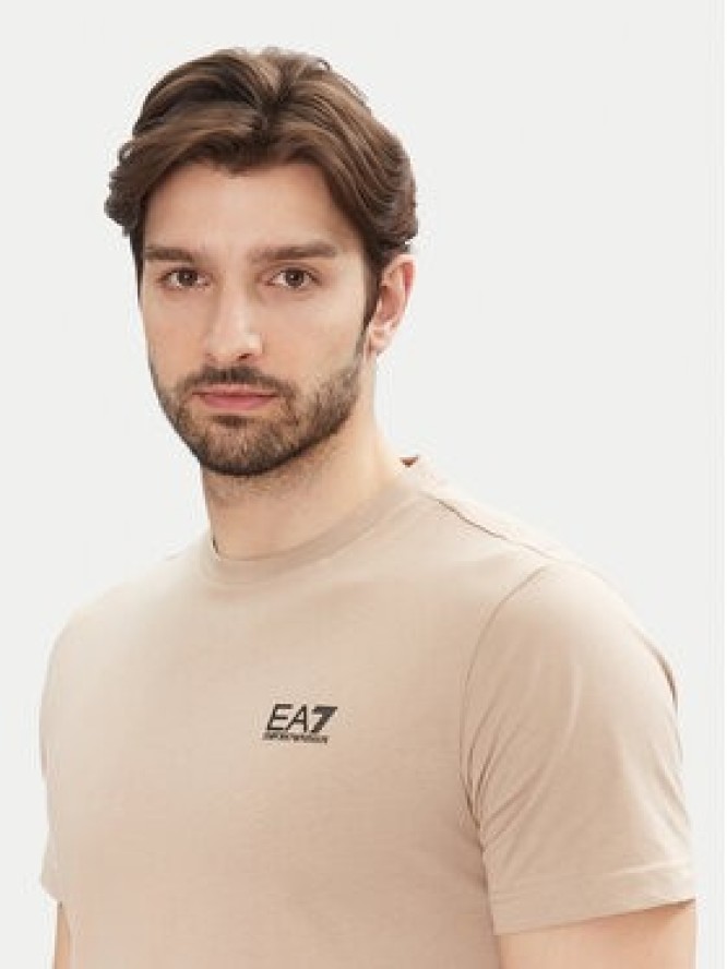 EA7 Emporio Armani T-Shirt 8NPT25 PJVPZ U6155 Beżowy Regular Fit