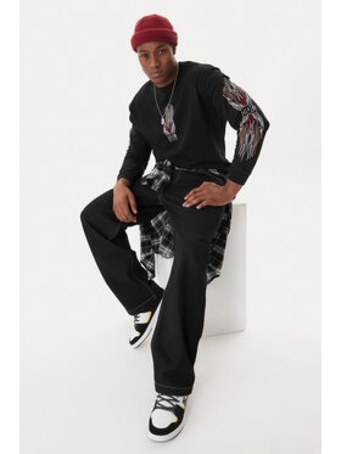 DC Shoes Longsleeve Burn Out HLS EDYZT04355 Czarny Regular Fit