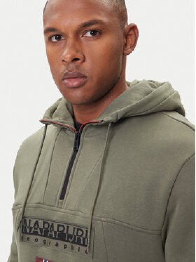 Napapijri Bluza Burgee NP0A4I5E Zielony Regular Fit