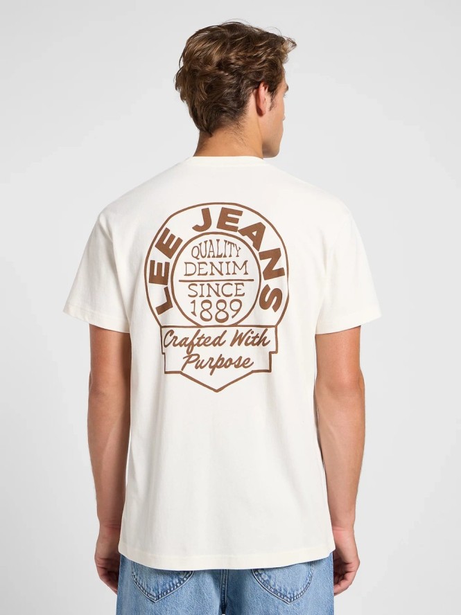 MESKA KOSZULKA LEE RELAXED TEE ECRU 112364544