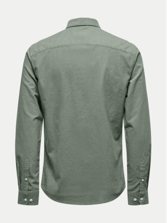 Only & Sons Koszula Alvaro 22006479 Zielony Slim Fit