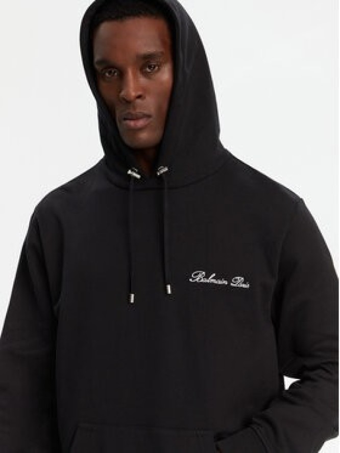 Balmain Bluza DH1JT047BC78 Czarny Regular Fit