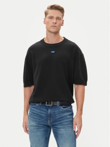 HUGO Sweter San Carson-CP 50543765 Czarny Relaxed Fit