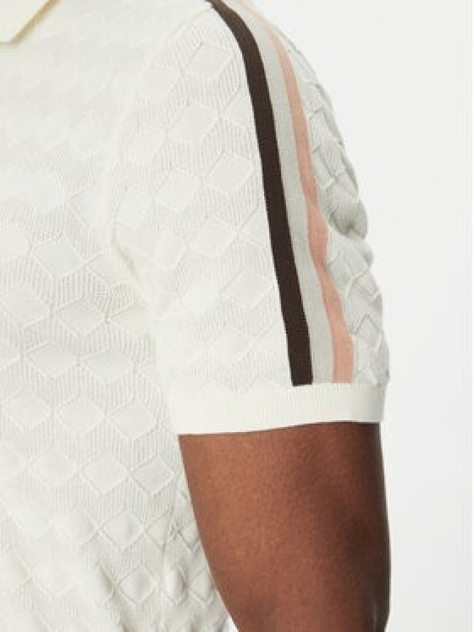 Liu Jo Sweter Maglia Chiusa QA5029 MA71P Écru Regular Fit