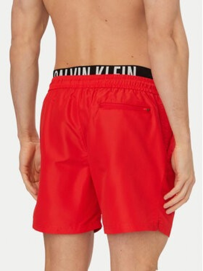 Calvin Klein Swimwear Szorty kąpielowe LV00N61015 Czerwony ciemny Regular Fit