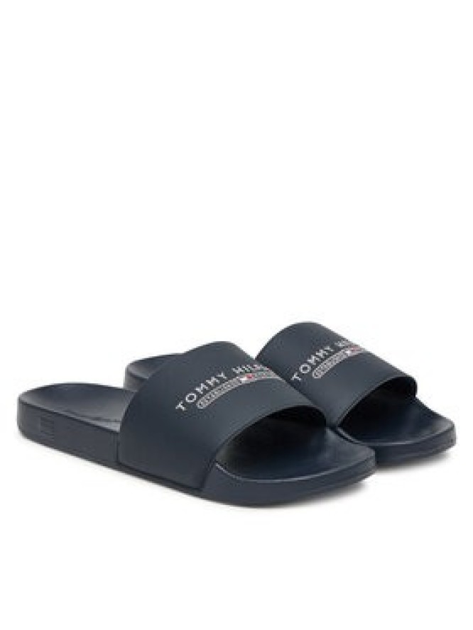 Tommy Hilfiger Klapki Raised Pool Slide FM0FM05761 Granatowy