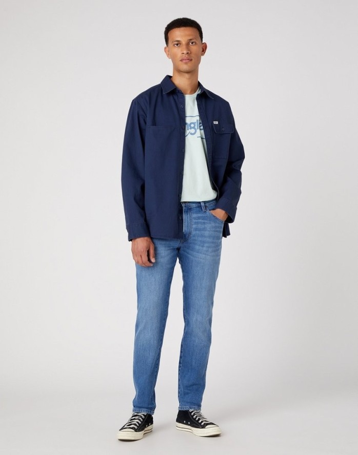 WRANGLER RIVER MĘSKIE SPODNIE JEANSOWE JEANSY BLUE CREEK W17TJXZ81 112331087