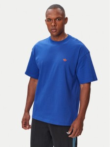 adidas T-Shirt Trefoil Essentials HZ1002 Niebieski Loose Fit