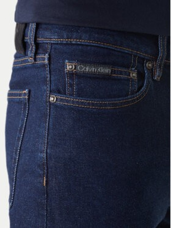 Calvin Klein Jeansy LV04RF939G Granatowy Slim Fit