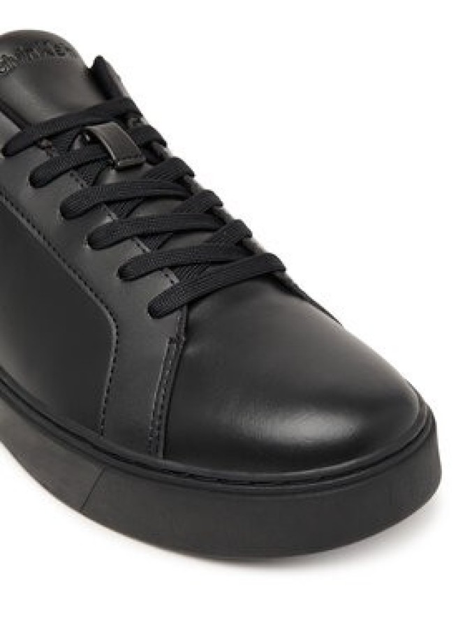 Calvin Klein Sneakersy Classic Cupsole Laceup Lth YM0YM01435 Czarny
