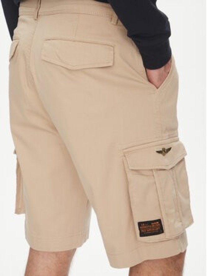 Aeronautica Militare Szorty materiałowe 251BE256CT3511 Beżowy Regular Fit