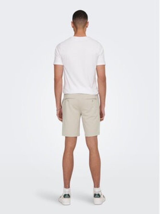 Only & Sons Szorty materiałowe Mark 22018667 Écru Regular Fit