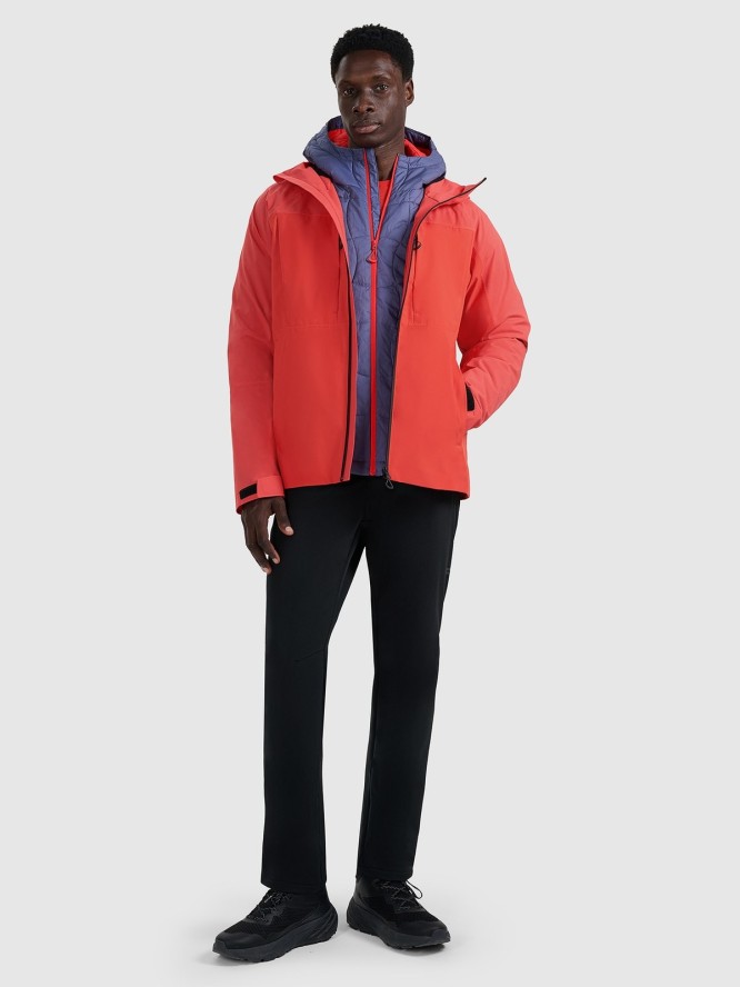 4F Kurtka trekkingowa membrana 10000 męska - pomarańczowa 3XL