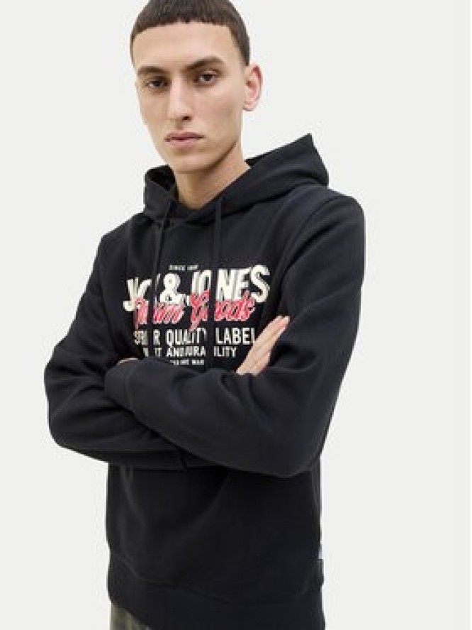 Jack & Jones Bluza Logo 12279649 Czarny Regular Fit