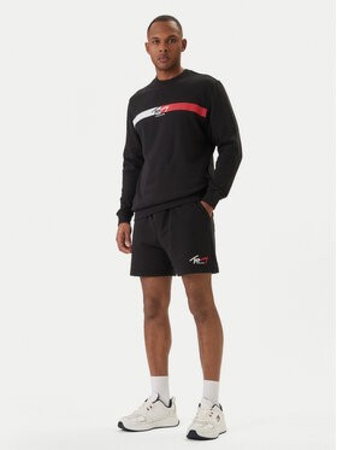 Tommy Jeans Bluza Sign Stripe DM0DM23019 Czarny Regular Fit