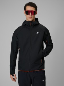 4F Kurtka softshell wiatroodporna męska - czarna XL