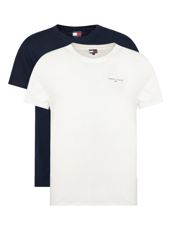 Tommy Jeans Komplet t-shirtów Linear DM0DM22316 Granatowy Slim Fit
