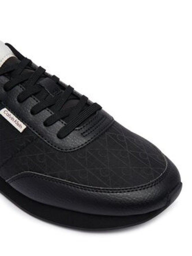 Calvin Klein Sneakersy Retro Runner T Lth Aop Ny HM0HM02213 Czarny