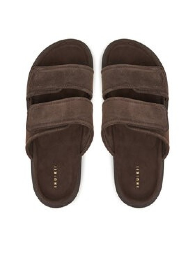Inuikii Klapki Suede Double Band 50102-510 Brązowy