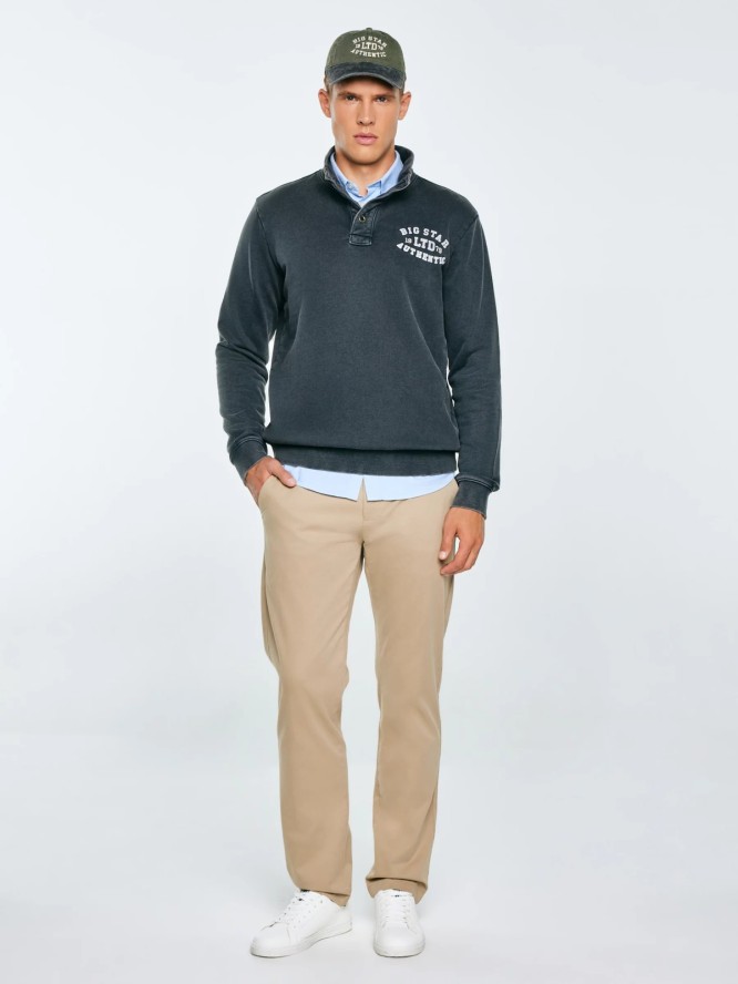 Bluza męska ze stójką czarna Julian 906