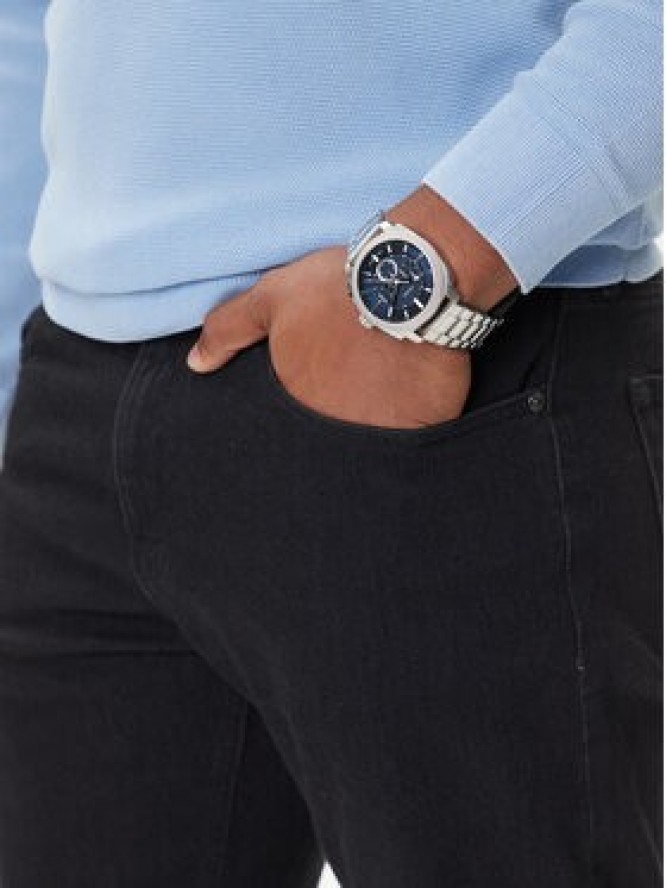 Fossil Zegarek Machine Chronograph FS6096 Srebrny