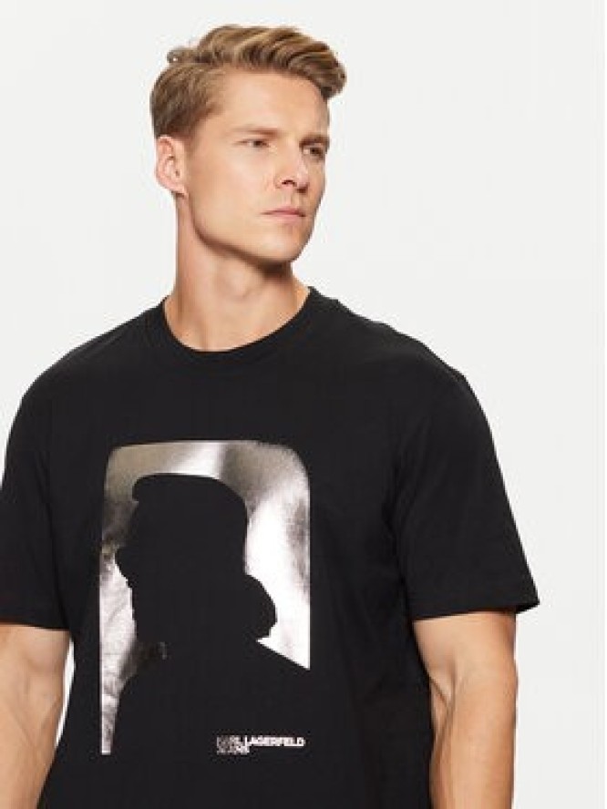 Karl Lagerfeld Jeans T-Shirt A1M17052 Czarny Regular Fit