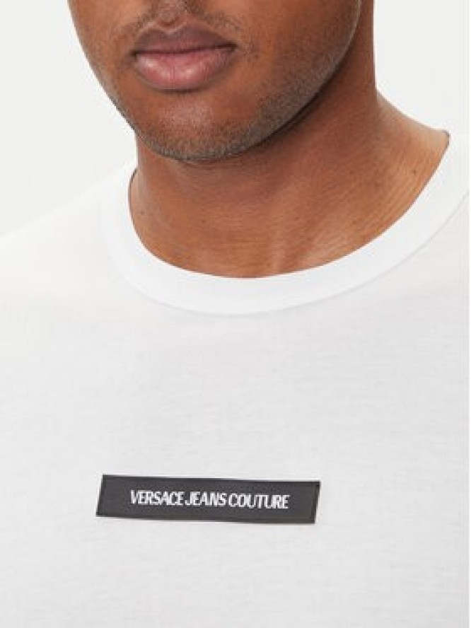 Versace Jeans Couture T-Shirt 79GAHT06 CJ00T Biały Regular Fit