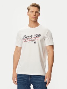 Beverly Hills Polo Club T-Shirt P-SS26M-TS1302 Biały Regular Fit