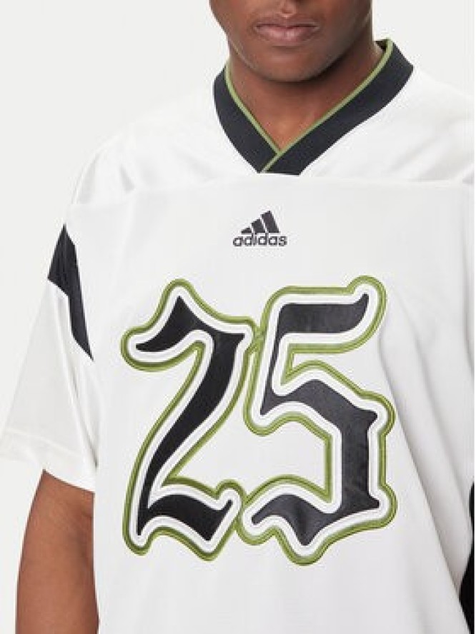 adidas T-Shirt Football JY2762 Biały Oversize