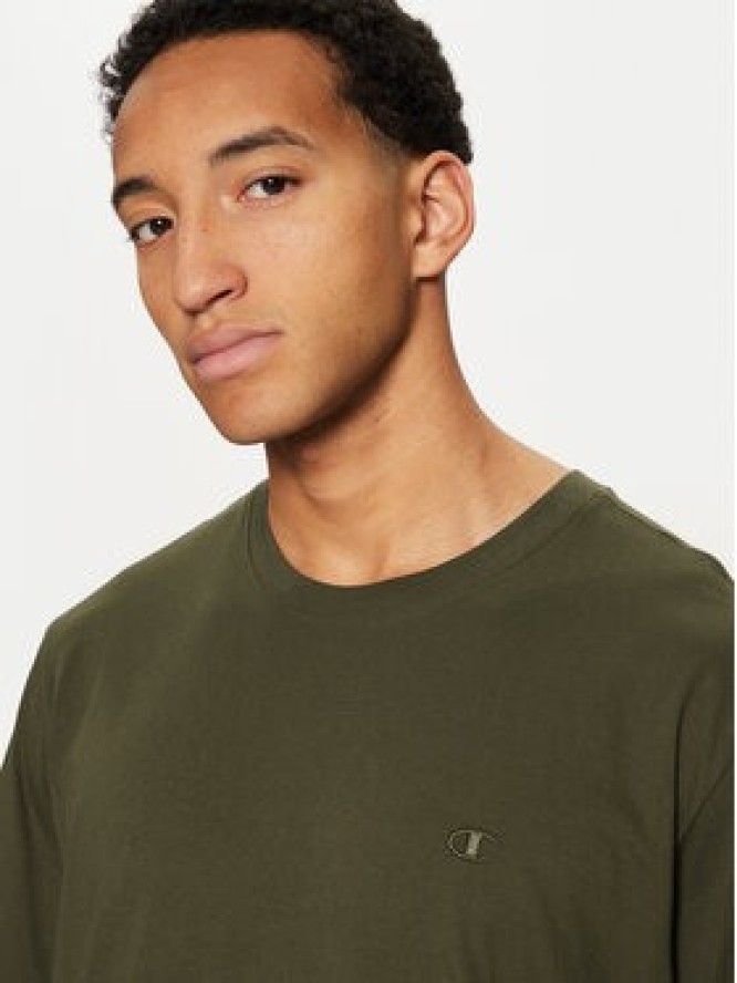 Champion T-Shirt 220278 Zielony Standard Fit