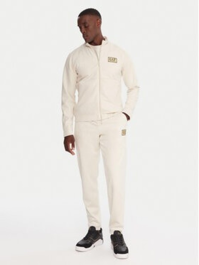 EA7 Emporio Armani Spodnie dresowe 7M000676 AF16718 U1086 Beżowy Regular Fit