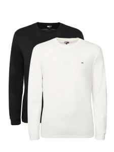 Tommy Jeans Komplet longsleeve DM0DM22148 Czarny Slim Fit