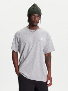 adidas T-Shirt Trefoil Essentials JY6270 Szary Oversize