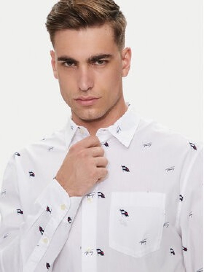 Tommy Jeans Koszula Critter DM0DM19521 Biały Regular Fit