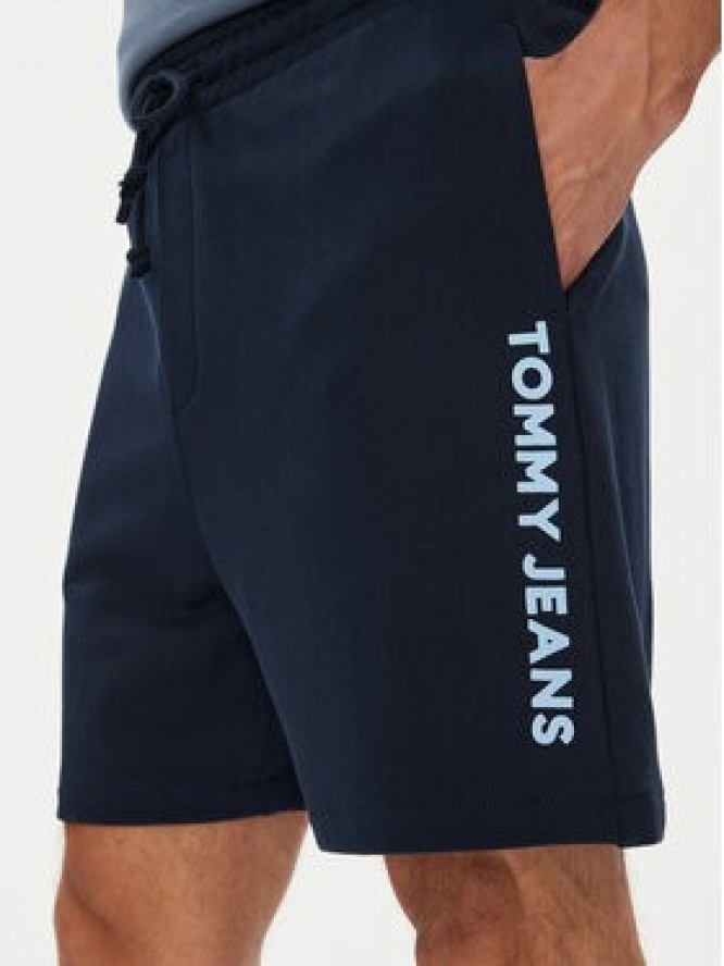 Tommy Jeans Szorty sportowe New Classic Beach DM0DM21781 Granatowy Relaxed Fit
