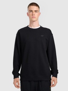 4F Bluza dresowa nierozpinana bez kaptura męska - czarna L