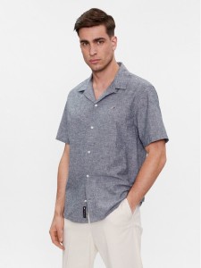 Tommy Jeans Koszula Camp DM0DM18963 Granatowy Regular Fit