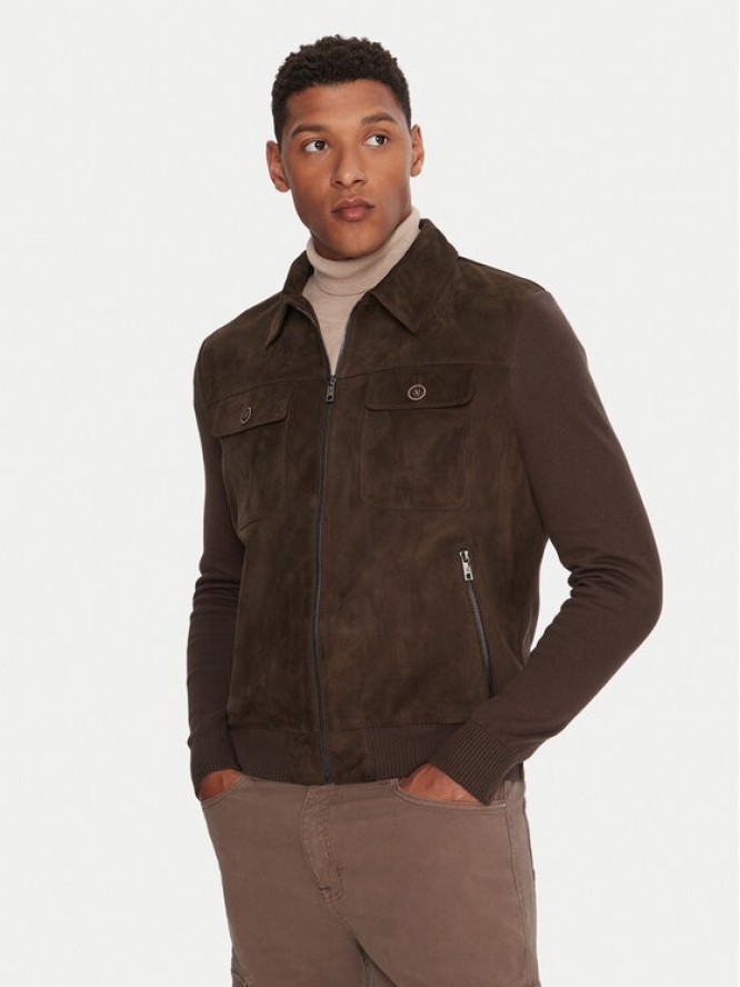 Milestone Kurtka skórzana MSRayan 531624 60700 Brązowy Regular Fit