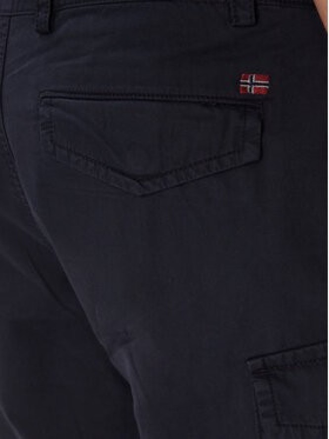 Napapijri Szorty materiałowe N-Deline NP0A4HOT Granatowy Regular Fit