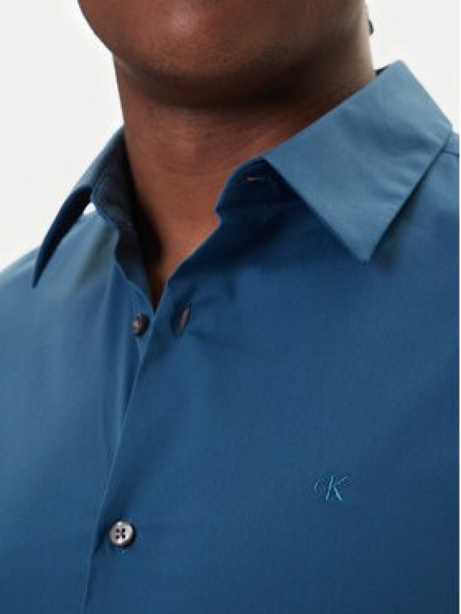 Calvin Klein Koszula LV04LB145G Niebieski Slim Fit