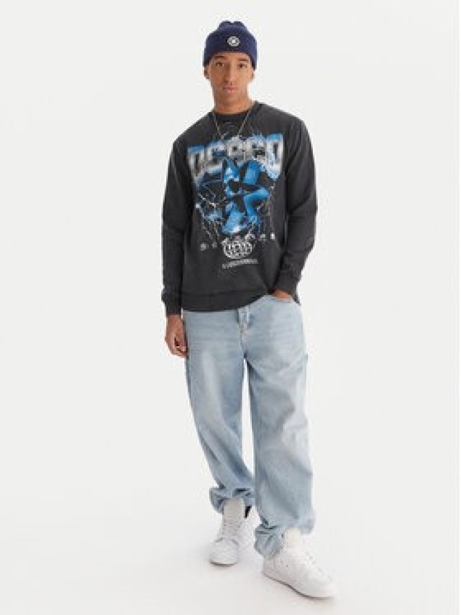 DC Shoes Bluza Skull Shock Crew EDYSF03251 Szary Regular Fit