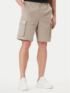 Calvin Klein Jeans Szorty materiałowe LV04RB618G Brązowy Regular Fit