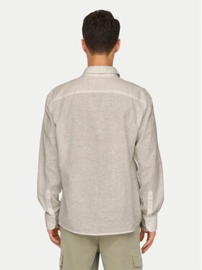 Only & Sons Koszula Caiden 22031804 Beżowy Regular Fit