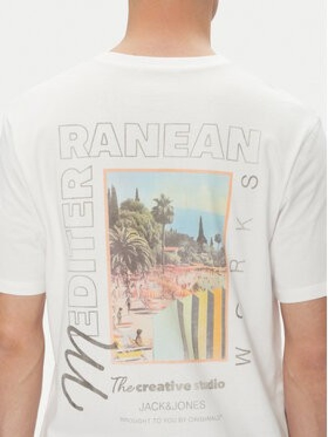 Jack & Jones T-Shirt Almeria 12276785 Biały Relaxed Fit