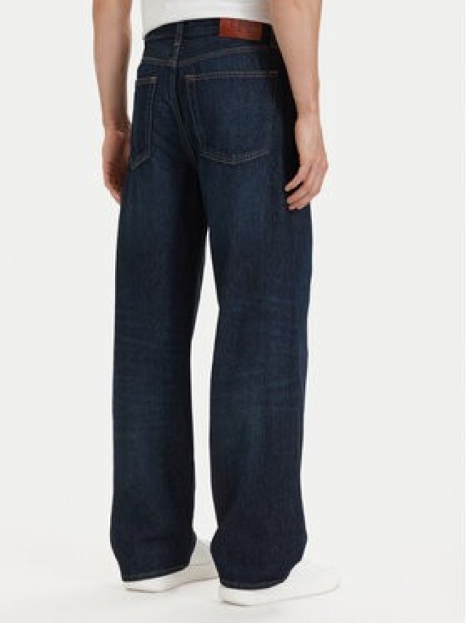 Calvin Klein Jeansy LV04RG785G Granatowy Baggy Fit